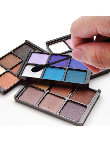 Bastones de Algodón Negros Tifanso - 200 Unidades Hipoalergénicos