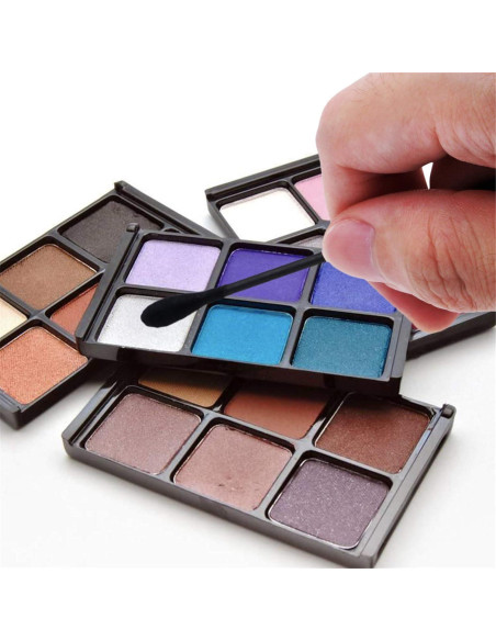 Bastones de Algodón Negros Tifanso - 200 Unidades Hipoalergénicos