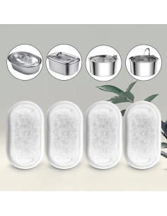 Filtros de agua para gatos Petilog - 8 filtros y 8 esponjas 2