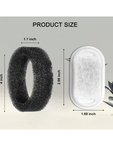 Filtros de agua para gatos Petilog - 8 filtros y 8 esponjas