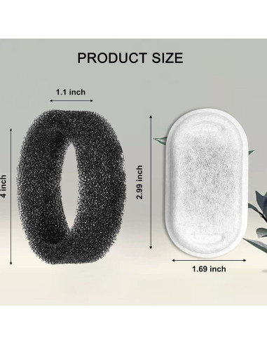 Filtros de agua para gatos Petilog - 8 filtros y 8 esponjas