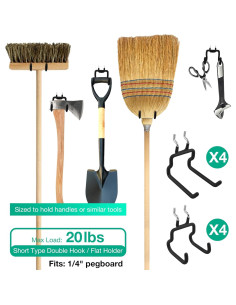 Ganchos de Metal G.CORE para Tablero de Clavos 8 Paquetes 2