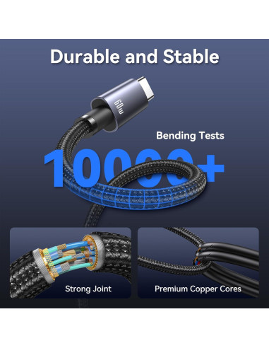 Cable de Carga Múltiple USB-C 2-en-1 USAMS 72W 1.2m