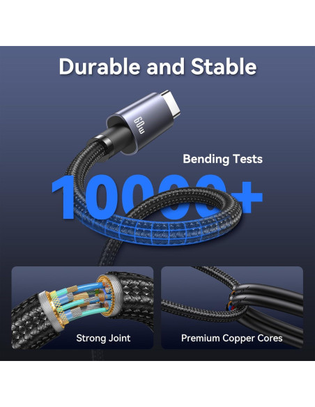 Cable de Carga Múltiple USB-C 2-en-1 USAMS 72W 1.2m