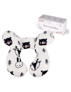 Almohada de Viaje para Bebés KAKIBLIN Oso Soporte Cuello