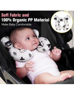 Almohada de Viaje para Bebés KAKIBLIN Oso Soporte Cuello 2