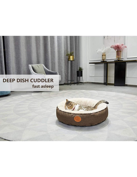 Cama Redonda para Gato HACHIKITTY Grande Lavable 60 cm