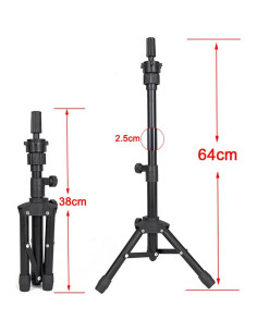 Soporte de Peluca Trípode Zhiqian 63.5 cm Ajustable 2