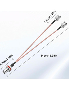 Cable Divisor Coaxial BNC MEIRYFA 34cm 50Ohm Hembra a Doble Macho 2