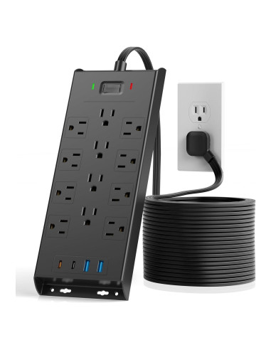 Protector de Sobretensión LeZone 3.05m 12 Salidas 20W USB