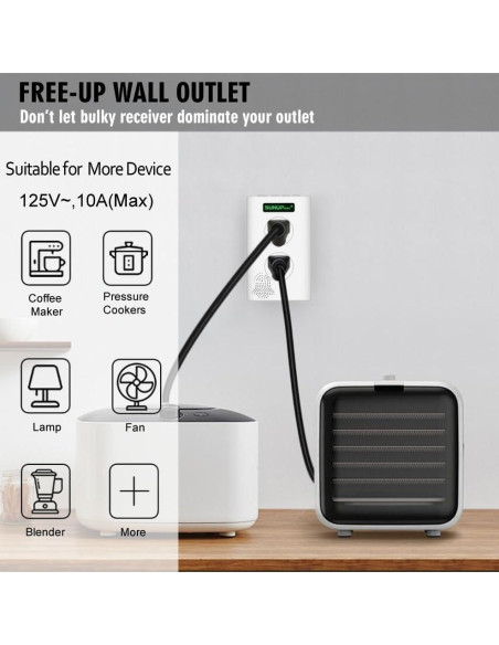 Timbre Inalámbrico SUNUPelec LM-DB100 2 Botones 2 Receptores