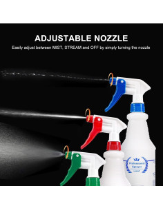 Botellas de Spray Uineko 24 Oz (Paquete de 3) Ajustables 2