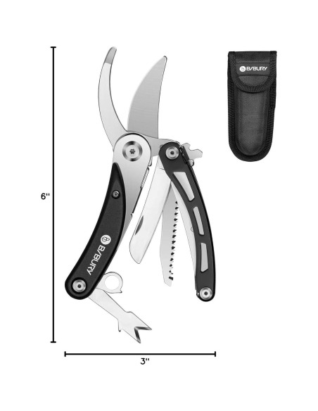 Tijeras de Jardinería Multifuncionales BIBURY, Acero Inoxidable 420