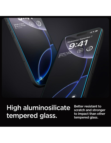 Protector de Pantalla Vidrio Templado Spigen iPhone 16 Pro [2 Unidades]