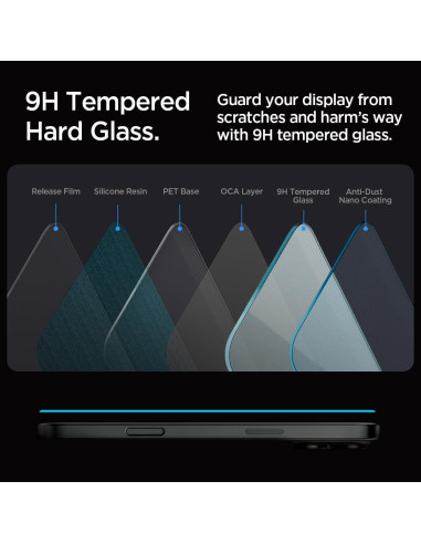 Protector de Pantalla Vidrio Templado Spigen iPhone 16 Pro [2 Unidades]