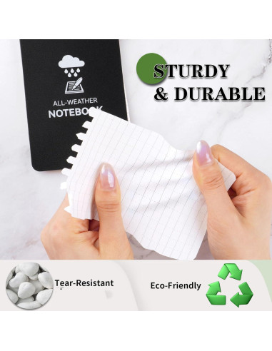 Cuaderno Impermeable COIDEA, Paquete de 8, 7.62 x 12.7 cm