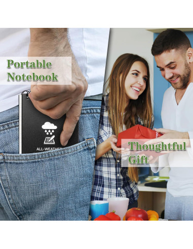 Cuaderno Impermeable COIDEA, Paquete de 8, 7.62 x 12.7 cm