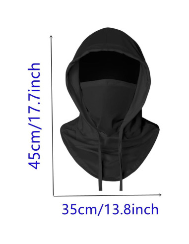 Máscara Balaclava Refrigerante UV 50+ Negra para Ciclismo y Esquí