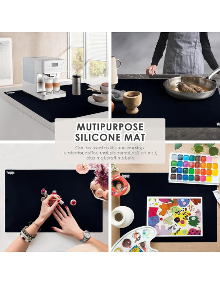 Almohadilla de Silicona Extra Grande Foepoge 80 x 60 cm Antiadherente Almohadilla de Silicona Extra Grande Foepoge 80 x 60 cm Antiadherente