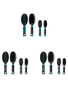 Conjunto de Cepillos de Pelo Conair 3 Piezas Nylon Negro Verde