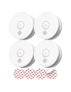 Detector de Humo SITERWELL GS509A Paquete de 4 Batería