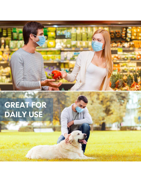 Mascarilla desechable HDFK 3 capas azul para adultos 50 unidades