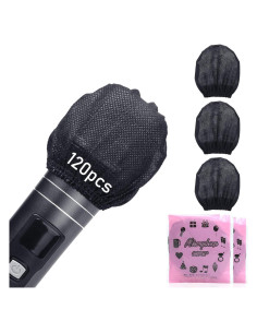 120 Fundas Desechables para Micrófono LASMEX - Negras