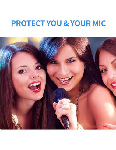 120 Fundas Desechables para Micrófono LASMEX - Negras