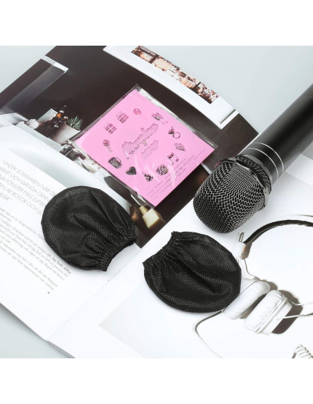 120 Fundas Desechables para Micrófono LASMEX - Negras