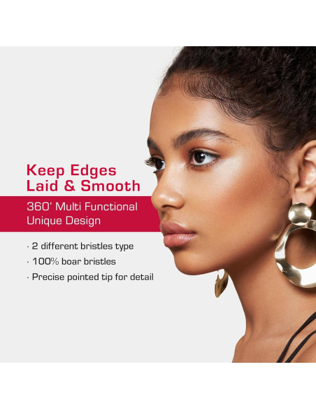 Cepillo 4 en 1 Red by Kiss 360 Edge para Cabello Rizado