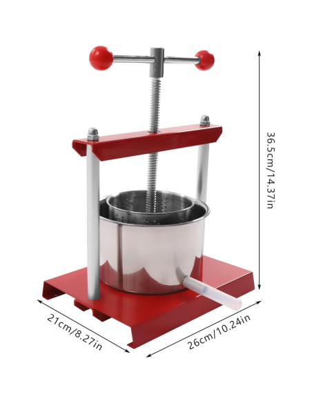 Prensa Manual de Vino TaoJune 3L Acero Inoxidable