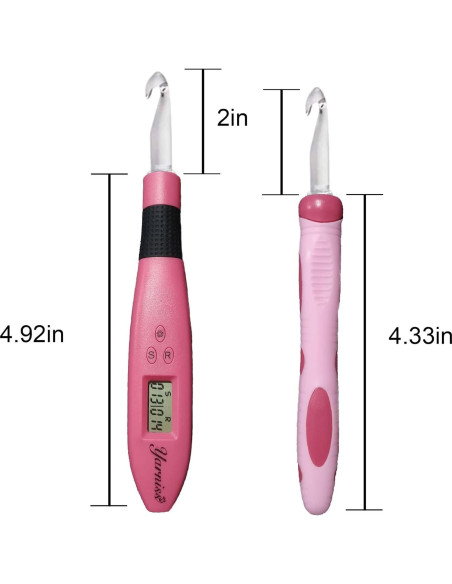 Juego de Ganchillos Iluminados Yarniss Tamaño 17 con Contador