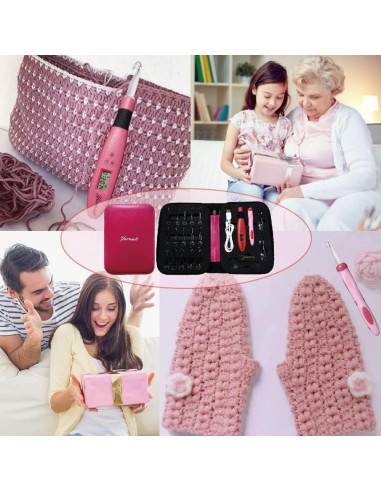 Juego de Ganchillos Iluminados Yarniss Tamaño 17 con Contador