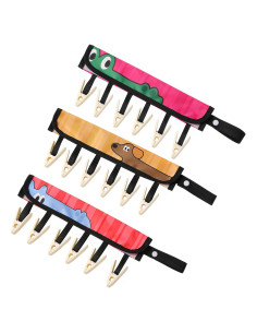 Clips de Percha de Viaje TamBee - 3 Piezas Animales, 6 Clips