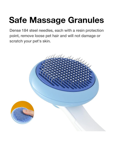 Cepillo Autolimpiante para Mascotas GULIGULI Azul 20.3cm