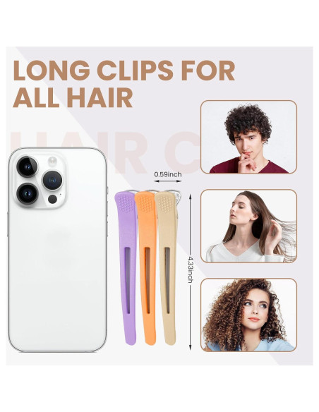 Clip de Cabello MEDOCA - 6 Piezas con Pico de Pato y Silicona