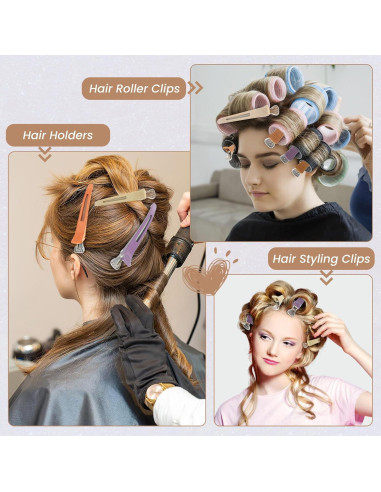 Clip de Cabello MEDOCA - 6 Piezas con Pico de Pato y Silicona