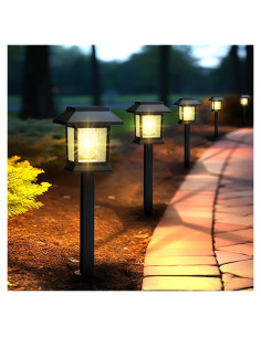 Luces Solares Exteriores a Prueba de Agua - Paquete de 6