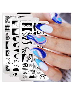 Plantillas de Estampado de Uñas OCOUYVD-170 Acero Inoxidable 3 Pcs