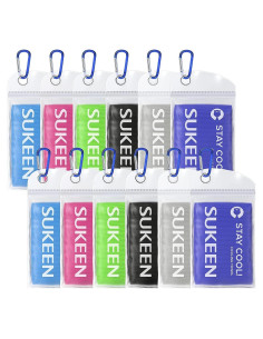 Toallas Enfriadoras Sukeen 12 Unidades Microfibra 101.6x30.5cm