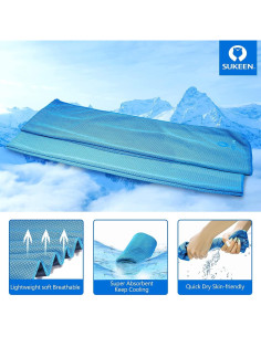 Toallas Enfriadoras Sukeen 12 Unidades Microfibra 101.6x30.5cm 2