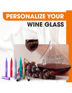 Set de 5 Marcadores de Vino Metálicos Cheer Collection 2