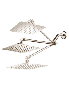 Cabezal de Ducha Cuadrado 10" HotelSpa Acero Inoxidable Niquel