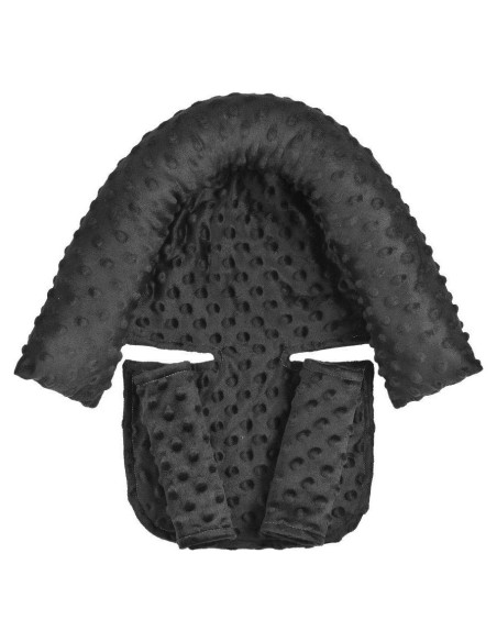 Soporte para cabeza y cubiertas de cinturón para bebé - Negro