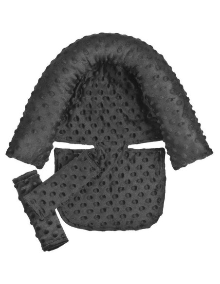 Soporte para cabeza y cubiertas de cinturón para bebé - Negro