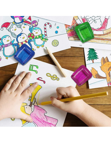 Sacapuntas Manual Doble Agujero SUMAJU 4 Piezas Colorido