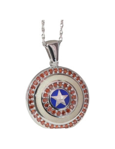 Collar Escudo del Capitán América - Plata Esterlina 925