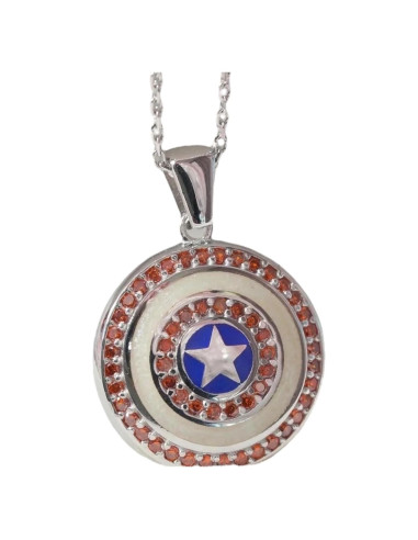 Collar Escudo del Capitán América - Plata Esterlina 925