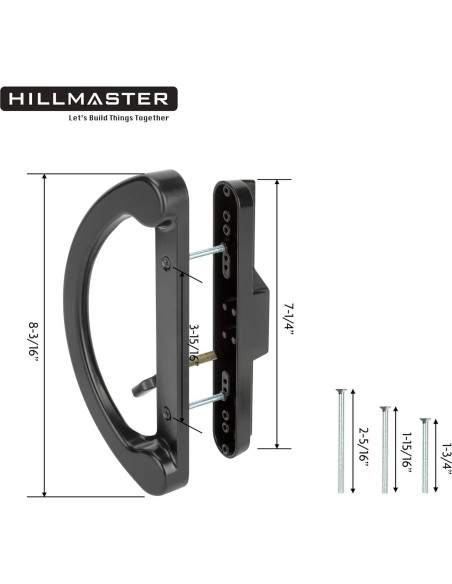 Juego de Manijas para Puerta de Patio HILLMASTER Negro 45