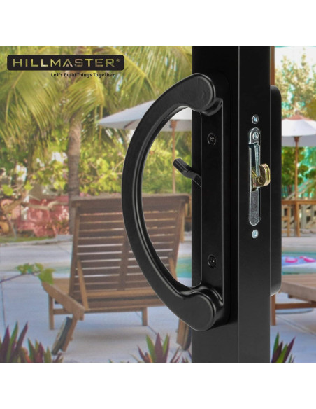 Juego de Manijas para Puerta de Patio HILLMASTER Negro 45